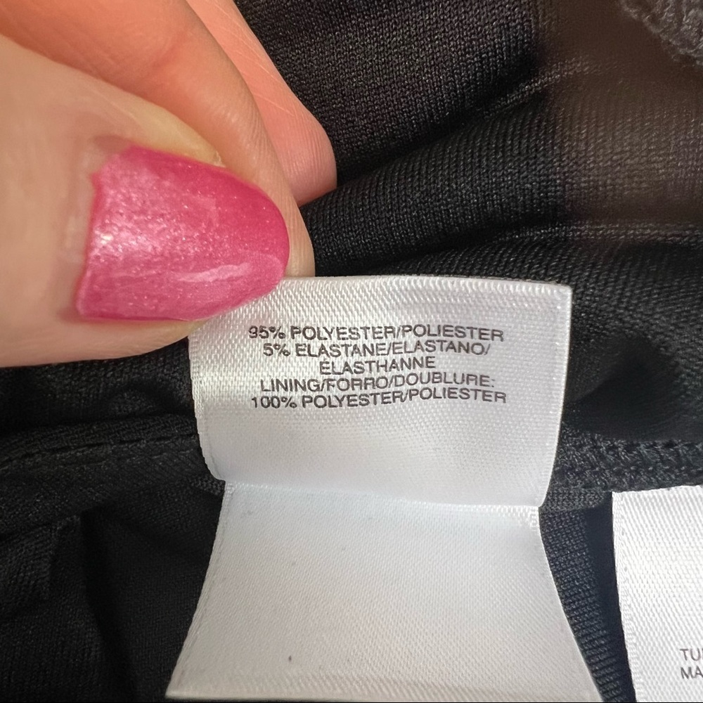 Nine West Black Sleeveless Jumpsuit with Asymmetrical Bodice. Size 4. - Picture 13 of 14